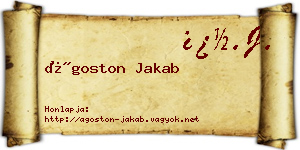 Ágoston Jakab névjegykártya