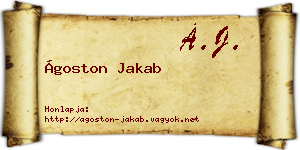Ágoston Jakab névjegykártya