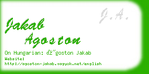 jakab agoston business card